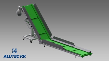 pásový lomený dopravník