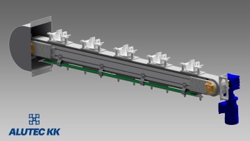 remeňový dopravník s unášačmi
