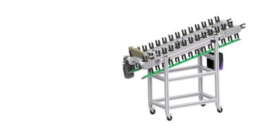 Riemenförderer eignen sich für den interbetrieblichen Transport von Stückprodukten, Paletten, mit der Forderung nach Serienwiederholbarkeit.