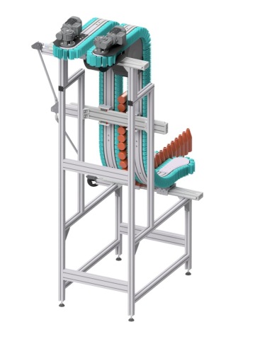 Lamelový vynášecí dopravník Aluflex vertical